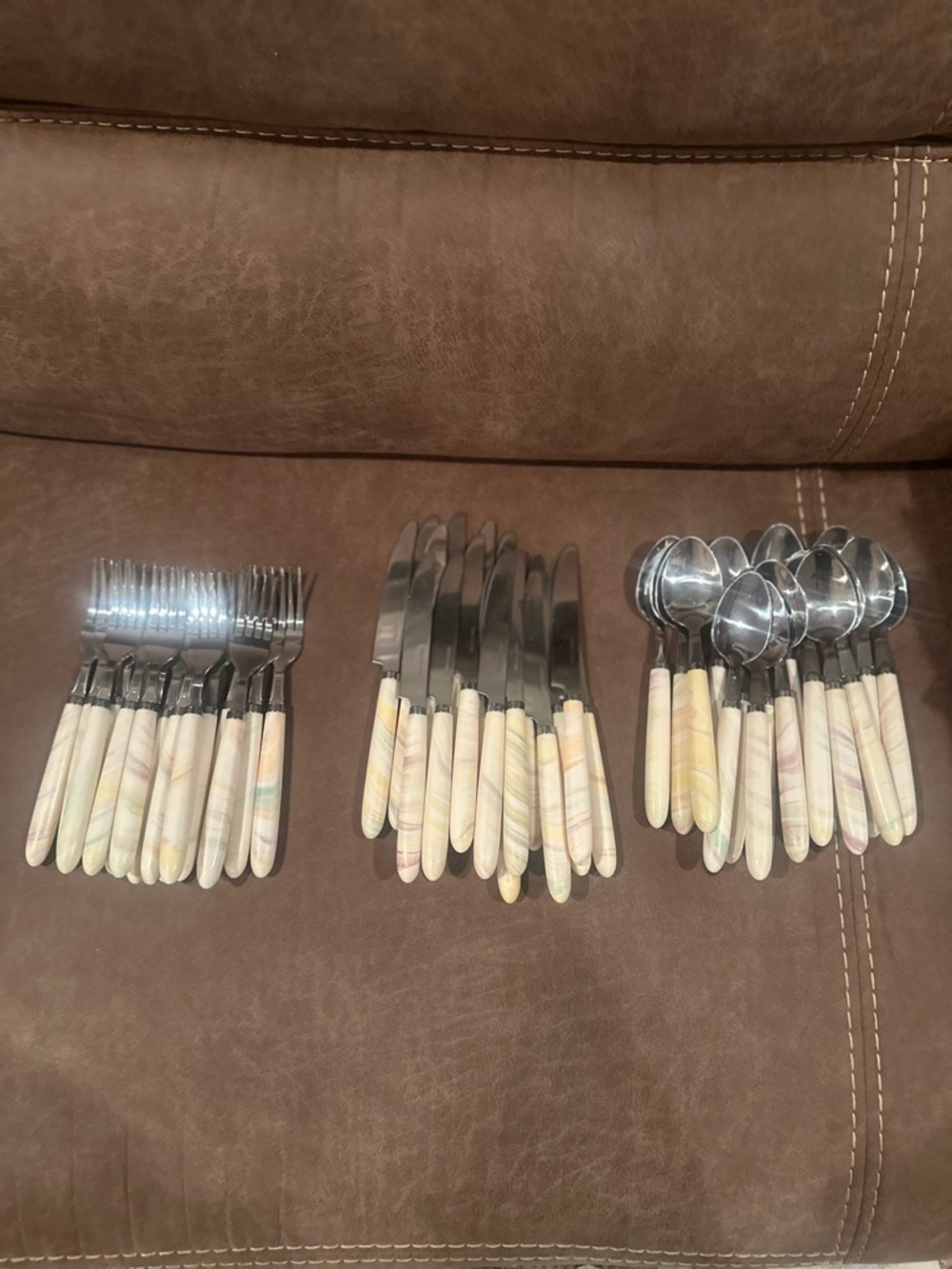 Marble Swirl Silverware Set